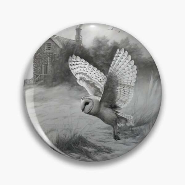 Item preview, A Barn Owl sweeping across open farmland, Birds in Motion designed and sold by CDC40.