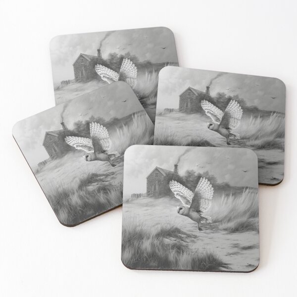 Item preview, A Barn Owl sweeping across open farmland, Birds in Motion designed and sold by CDC40.