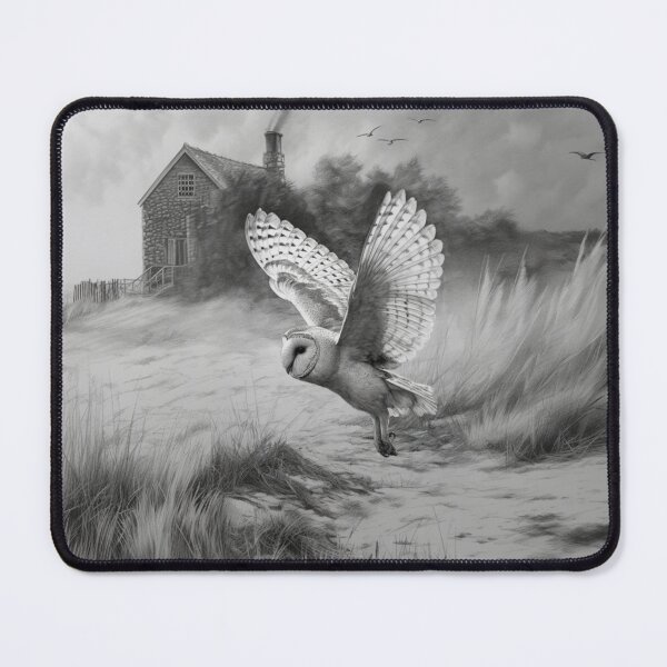 Item preview, A Barn Owl sweeping across open farmland, Birds in Motion designed and sold by CDC40.