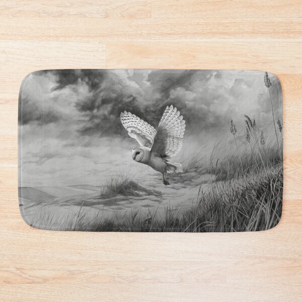 Item preview, A Barn Owl sweeping across open farmland, Birds in Motion designed and sold by CDC40.