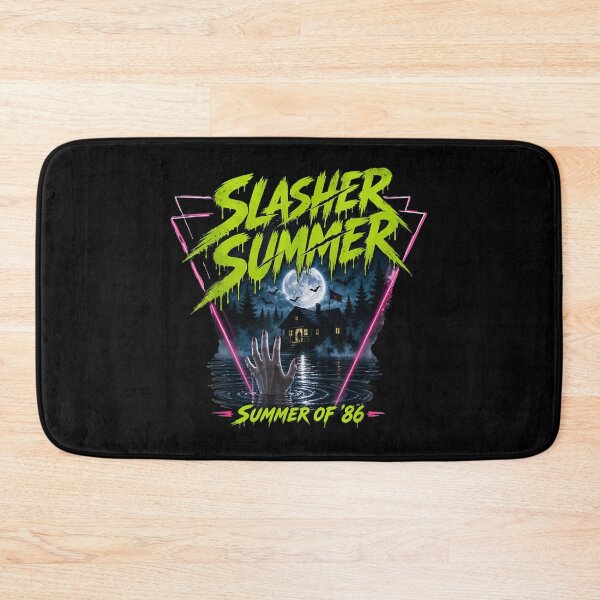 Item preview, Retro Slasher Summer of 86 Vintage Neon Horror Movie Cabin designed and sold by PhocoNibict.