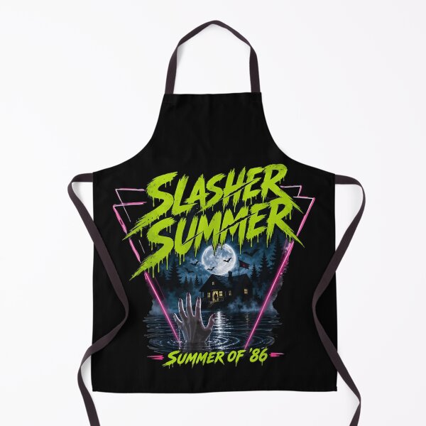 Item preview, Retro Slasher Summer of 86 Vintage Neon Horror Movie Cabin designed and sold by PhocoNibict.