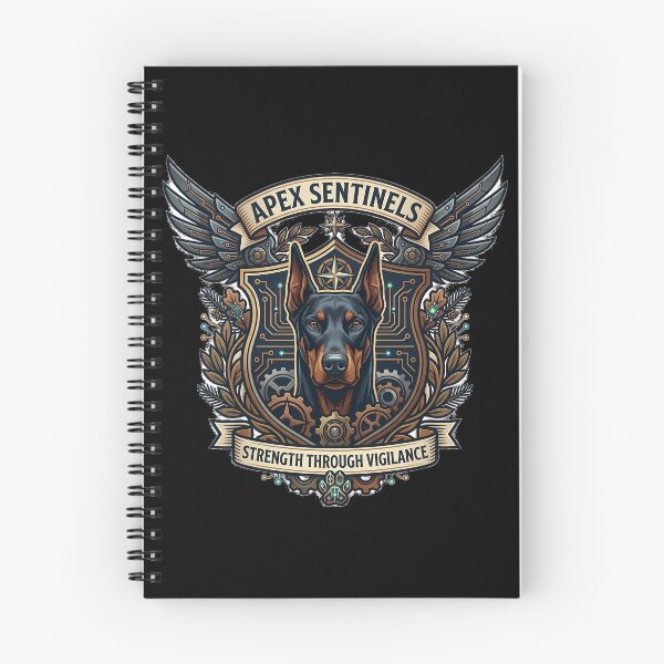 Item preview, Apex Sentinels Doberman Pinscher Crest – Strength Through Vigilance Tactical Badge designed and sold by vividthreads99.