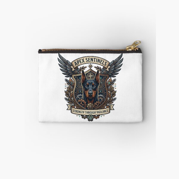 Item preview, Apex Sentinels Doberman Pinscher Crest – Strength Through Vigilance Tactical Badge designed and sold by vividthreads99.