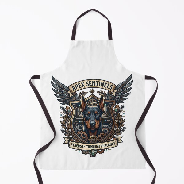 Item preview, Apex Sentinels Doberman Pinscher Crest – Strength Through Vigilance Tactical Badge designed and sold by vividthreads99.
