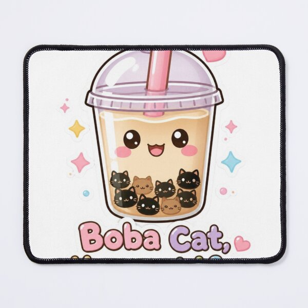 Item preview, Boba Cat Happy Life Cute Kawaii Bubble Tea Cat Lover Pun designed and sold by Ankushpc.