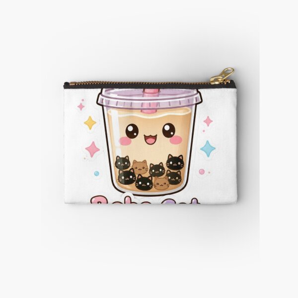 Item preview, Boba Cat Happy Life Cute Kawaii Bubble Tea Cat Lover Pun designed and sold by Ankushpc.