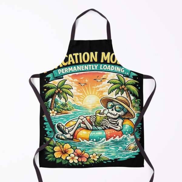Item preview, Vacation Mode: Permanently Loading Funny Skeleton Beach Summer T-Shirt designed and sold by Rx Graphic Studio.
