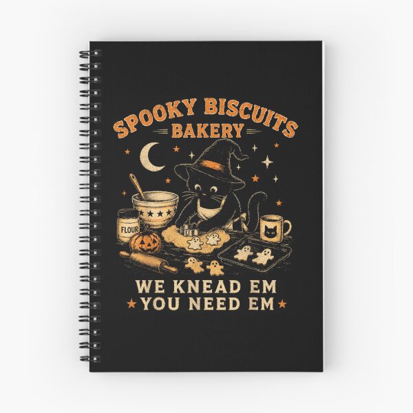 Item preview, Spooky Biscuits Bakery Cute Black Cat Baking Halloween Ghost Cookies T-Shirt designed and sold by PhocoNibict.