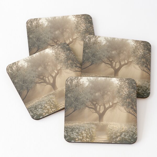 Item preview, The Path to Quiet | Luxury Healing Garden Wall Art designed and sold by VeloraNature.