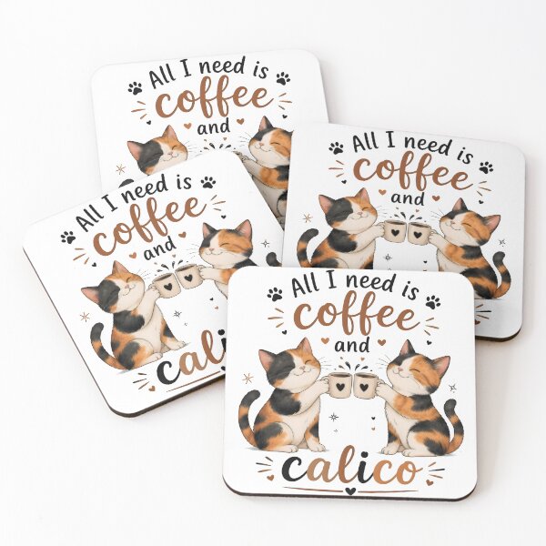 Item preview, All I Need Is Coffee and Calico Cute Cat Coffee Lover Gift designed and sold by Bettybee00.