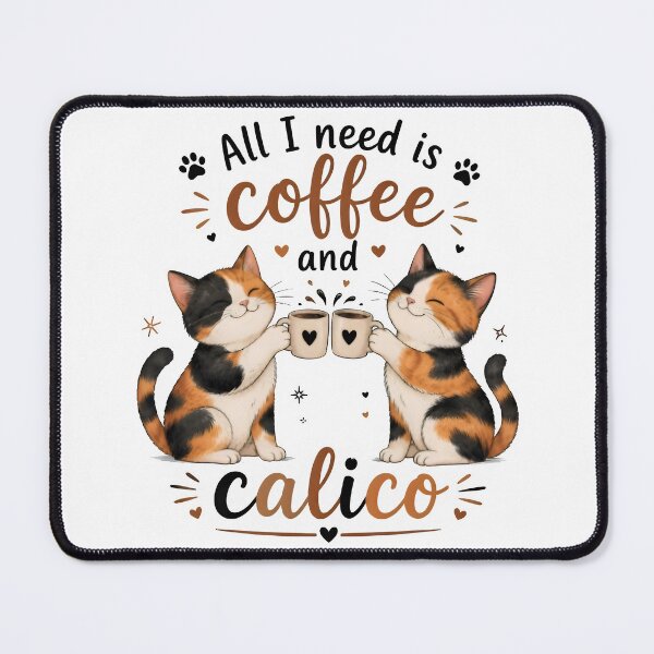 Item preview, All I Need Is Coffee and Calico Cute Cat Coffee Lover Gift designed and sold by Bettybee00.