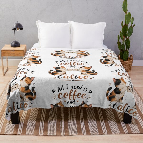 Item preview, All I Need Is Coffee and Calico Cute Cat Coffee Lover Gift designed and sold by Bettybee00.