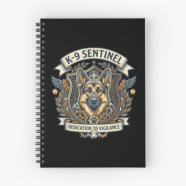 Aperçu de l'œuvre Insigne de berger allemand K-9 Sentinel – Dévouement à la vigilance - Badge tactique créée et vendue par vividthreads99.