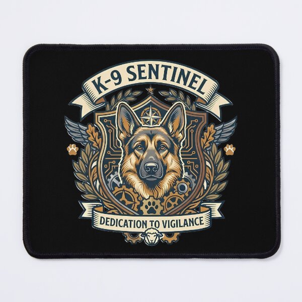 Item preview, K-9 Sentinel German Shepherd Crest – Dedication To Vigilance Tactical Badge designed and sold by vividthreads99.