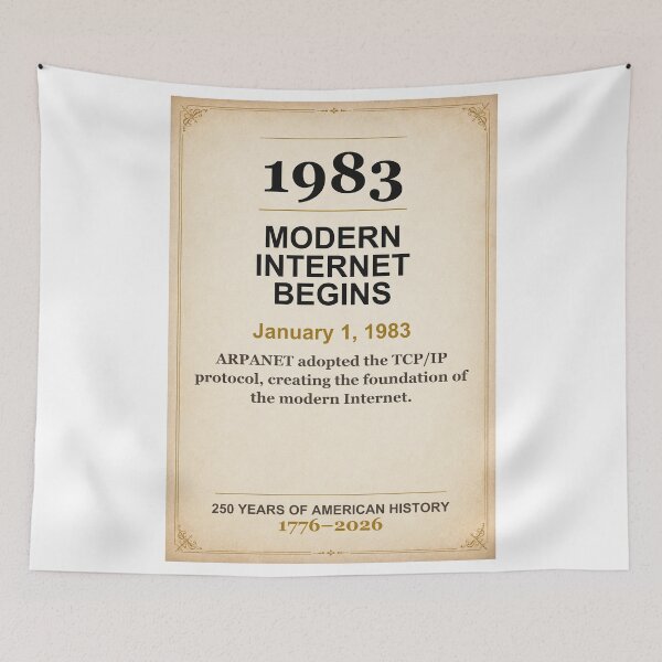 Item preview, America 250 | Modern Internet Begins | 1983 designed and sold by ariksworld.