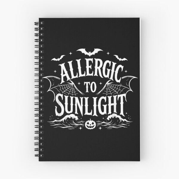 Item preview, Retro Gothic Allergic To Sunlight Funny Vampire Halloween Ocean Waves Typography designed and sold by RuperDelois.