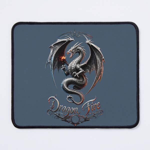 Item preview, Dragon Fire Metallic Artwork | Dark Fantasy Dragon | Gothic Dragon Illustration | Fire Breathing Dragon Design designed and sold by Bhaskar Digital Art.