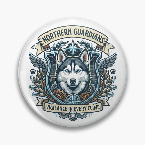 Item preview, Northern Guardians Husky Crest – Vigilance In Every Clime Tactical Badge designed and sold by vividthreads99.