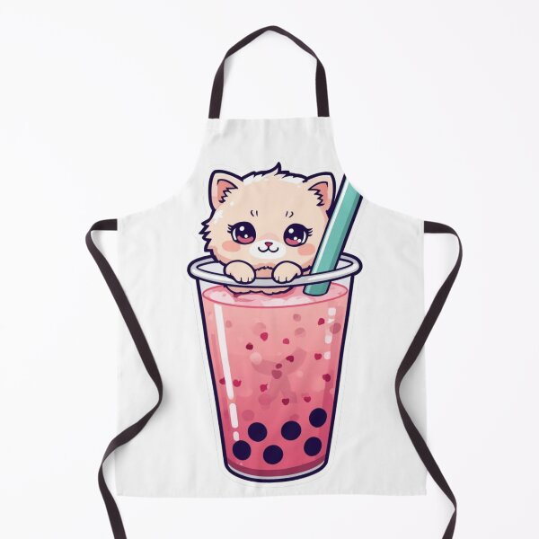 Item preview, Cute Kawaii Cat Inside Boba Bubble Tea Illustration designed and sold by Ankushpc.