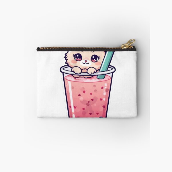 Item preview, Cute Kawaii Cat Inside Boba Bubble Tea Illustration designed and sold by Ankushpc.