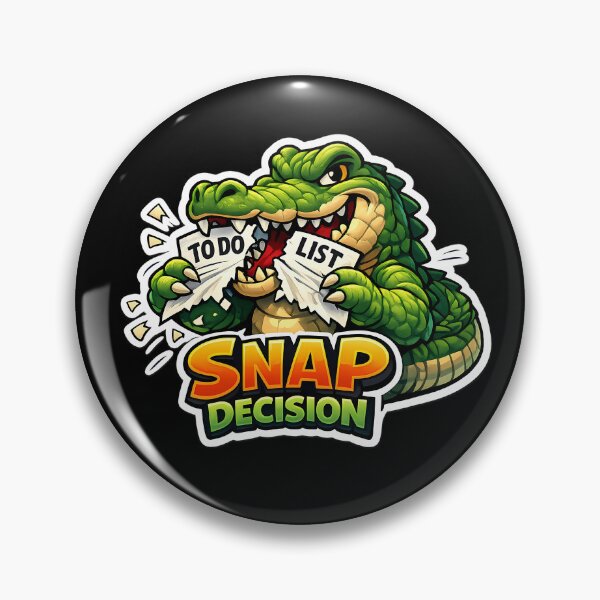 Item preview, Snap Decision Funny Crocodile Animal Pun Meme Design designed and sold by lazygum.