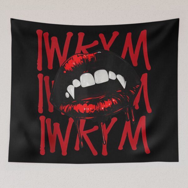Item preview, Gothic Vampire Fangs Red Lips I WKYM Dripping Blood Horror Art designed and sold by RuperDelois.