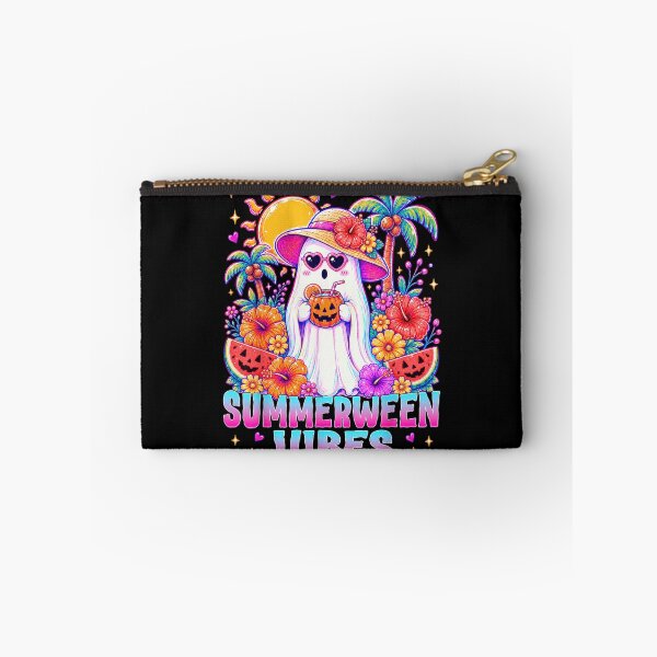 Item preview, Pastel Kawaii Summerween Vibes Cute Ghost Drinking Coconut Cocktail on Beach designed and sold by RuperDelois.