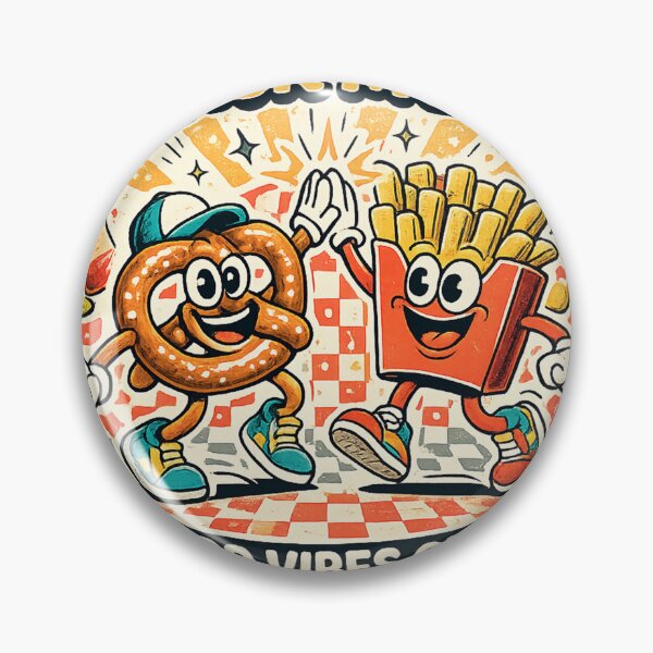 Item preview, Snack Mode: Good Vibes Only Funny Pretzel and Fries Fast Food T-Shirt designed and sold by Rx Graphic Studio.