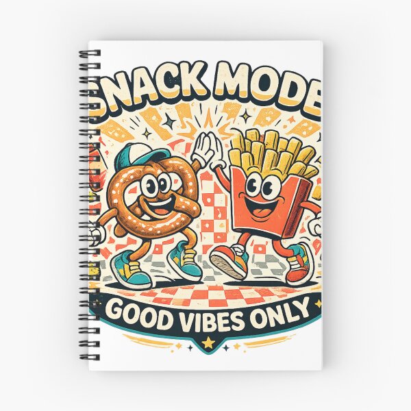Item preview, Snack Mode: Good Vibes Only Funny Pretzel and Fries Fast Food T-Shirt designed and sold by Rx Graphic Studio.