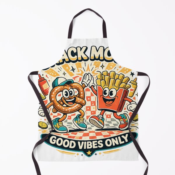 Item preview, Snack Mode: Good Vibes Only Funny Pretzel and Fries Fast Food T-Shirt designed and sold by Rx Graphic Studio.