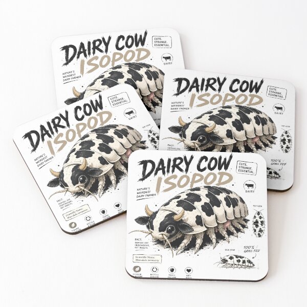 Item preview, Dairy Cow Isopod Weird Creature Illustration designed and sold by Abidel.