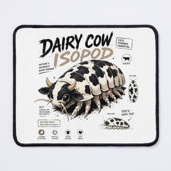 Item preview, Dairy Cow Isopod Weird Creature Illustration designed and sold by Abidel.