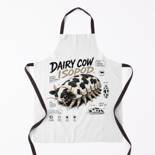 Item preview, Dairy Cow Isopod Weird Creature Illustration designed and sold by Abidel.