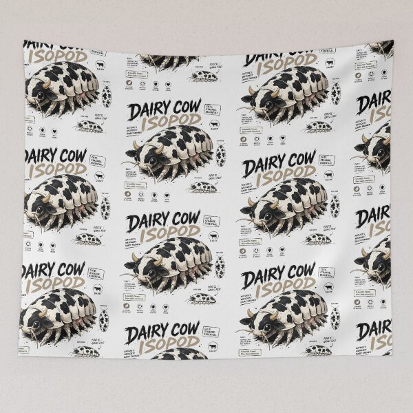 Item preview, Dairy Cow Isopod Weird Creature Illustration designed and sold by Abidel.