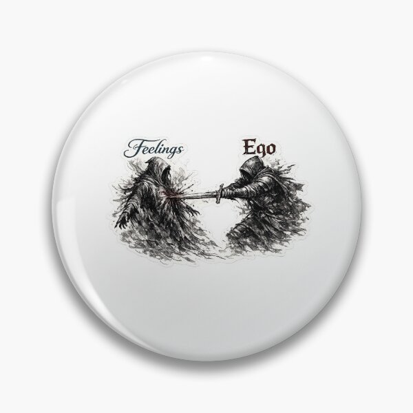 Item preview, Feelings vs. Ego - Philosophical Art Sticker - Deep Sketch Style designed and sold by Saniyamirza07.