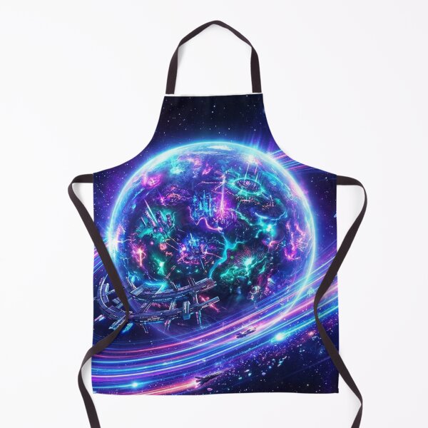 Item preview, Neon Cosmic Planet with Glowing Rings | Futuristic Sci-Fi Galaxy Space Art designed and sold by Faisal Shah.