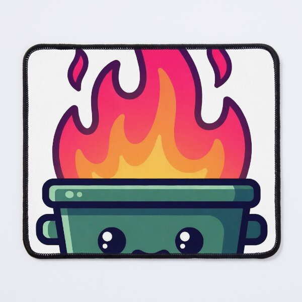 Item preview, Its Fine Everything Is Fine Cute Kawaii Dumpster Fire designed and sold by Foxiquie | Creative Sticker Studio.