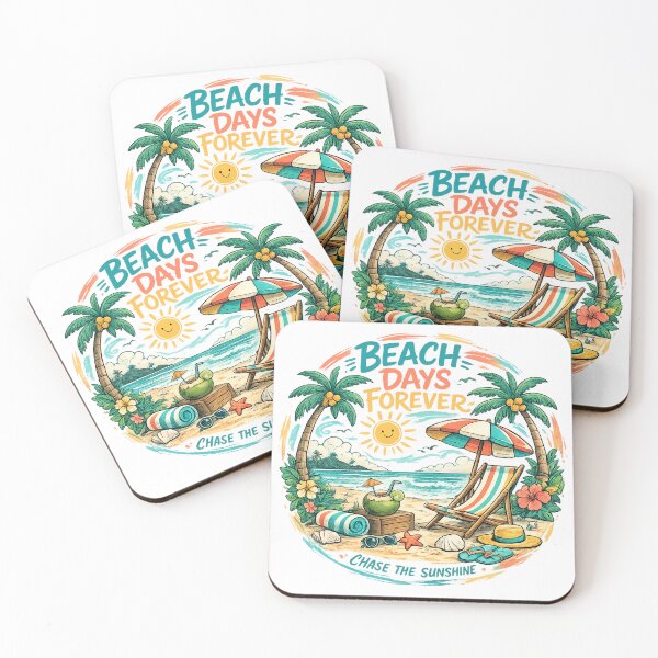Item preview, Beach Days Forever – Chase the Sunshine | Tropical Summer Beach Vacation Retro Design designed and sold by Rx Graphic Studio.