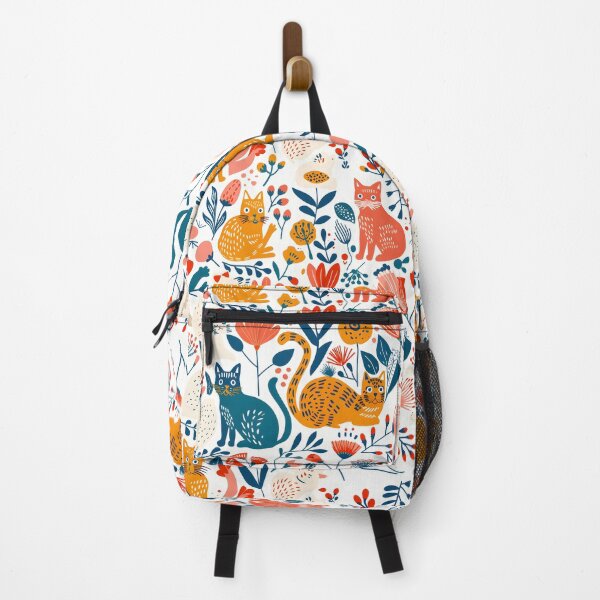 Item preview, Floral Folk Cat Pattern designed and sold by xiao xuans.