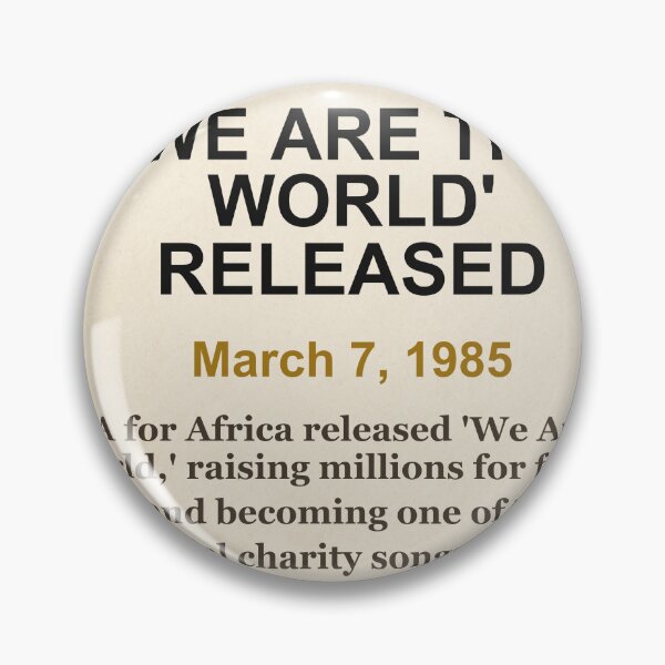 Item preview, America 250 | 'We Are The world' Released | 1985 designed and sold by ariksworld.
