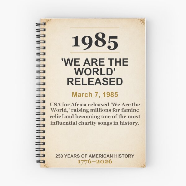 Item preview, America 250 | 'We Are The world' Released | 1985 designed and sold by ariksworld.