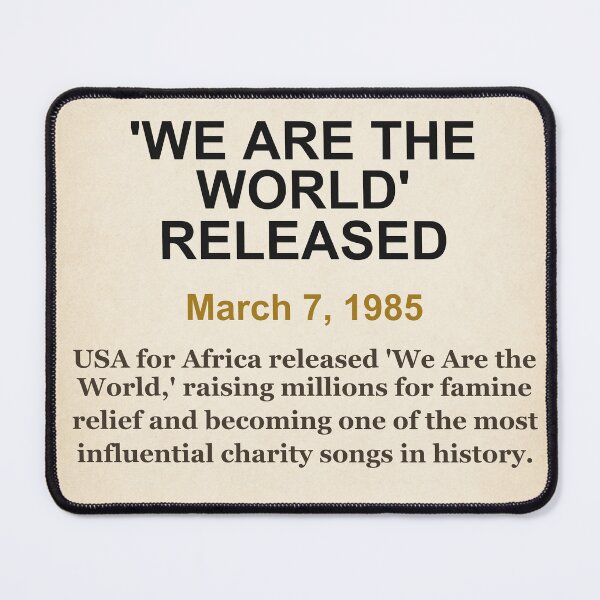 Item preview, America 250 | 'We Are The world' Released | 1985 designed and sold by ariksworld.