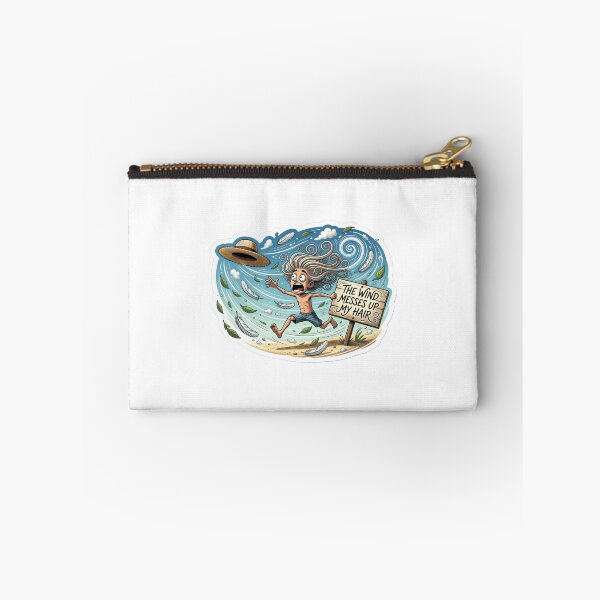 Item preview, The Wind Messes Up My Hair Funny Sticker Souvenir Summer Edition designed and sold by Imaginarium of Chaos falcon88 .