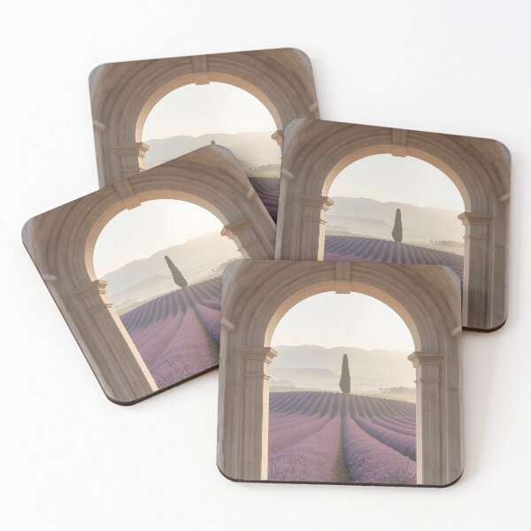 Item preview, Lavender Horizon Window | Luxury Mediterranean Wall Art Print designed and sold by VeloraNature.