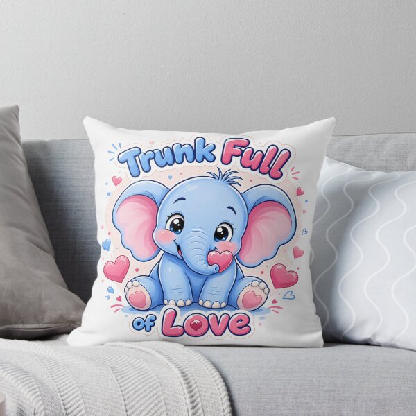 Item preview, Trunk Full of Love Cute Baby Elephant | Kawaii Animal Valentine Cartoon Sticker designed and sold by CRAZZYDOODLES.