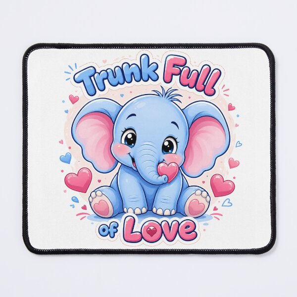 Item preview, Trunk Full of Love Cute Baby Elephant | Kawaii Animal Valentine Cartoon Sticker designed and sold by CRAZZYDOODLES.