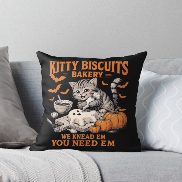 Item preview, Funny Spooky Biscuits Bakery Funny Black Cat Halloween Pumpkin designed and sold by kotastiart.