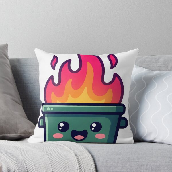 Item preview, Cute Kawaii Dumpster Fire Clean Minimalist Vector designed and sold by Foxiquie | Creative Sticker Studio.