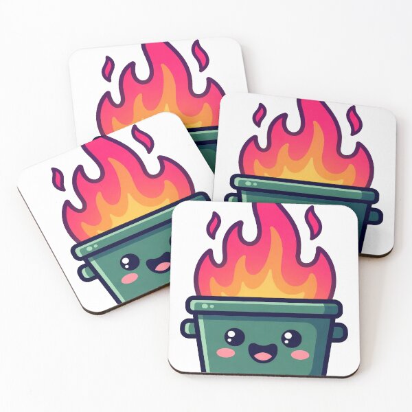 Item preview, Cute Kawaii Dumpster Fire Clean Minimalist Vector designed and sold by Foxiquie | Creative Sticker Studio.